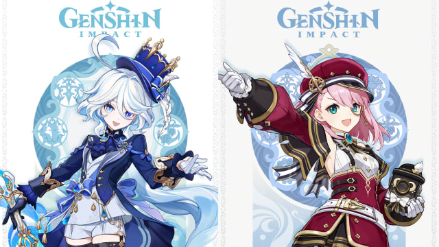Genshin Impact 4.2 characters Furina and Charlotte.